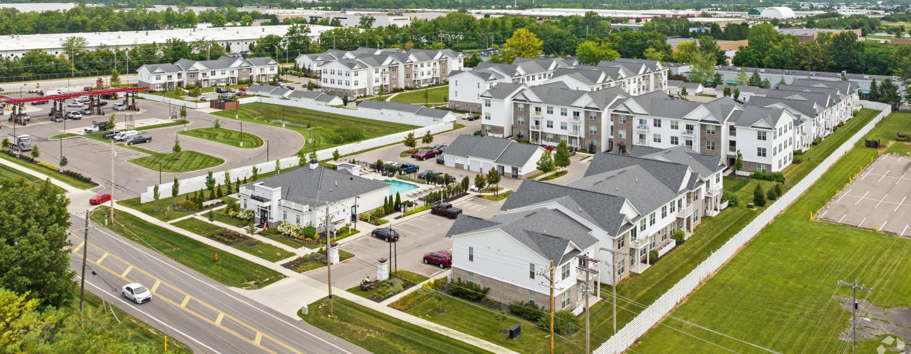 Birdseye view of the property